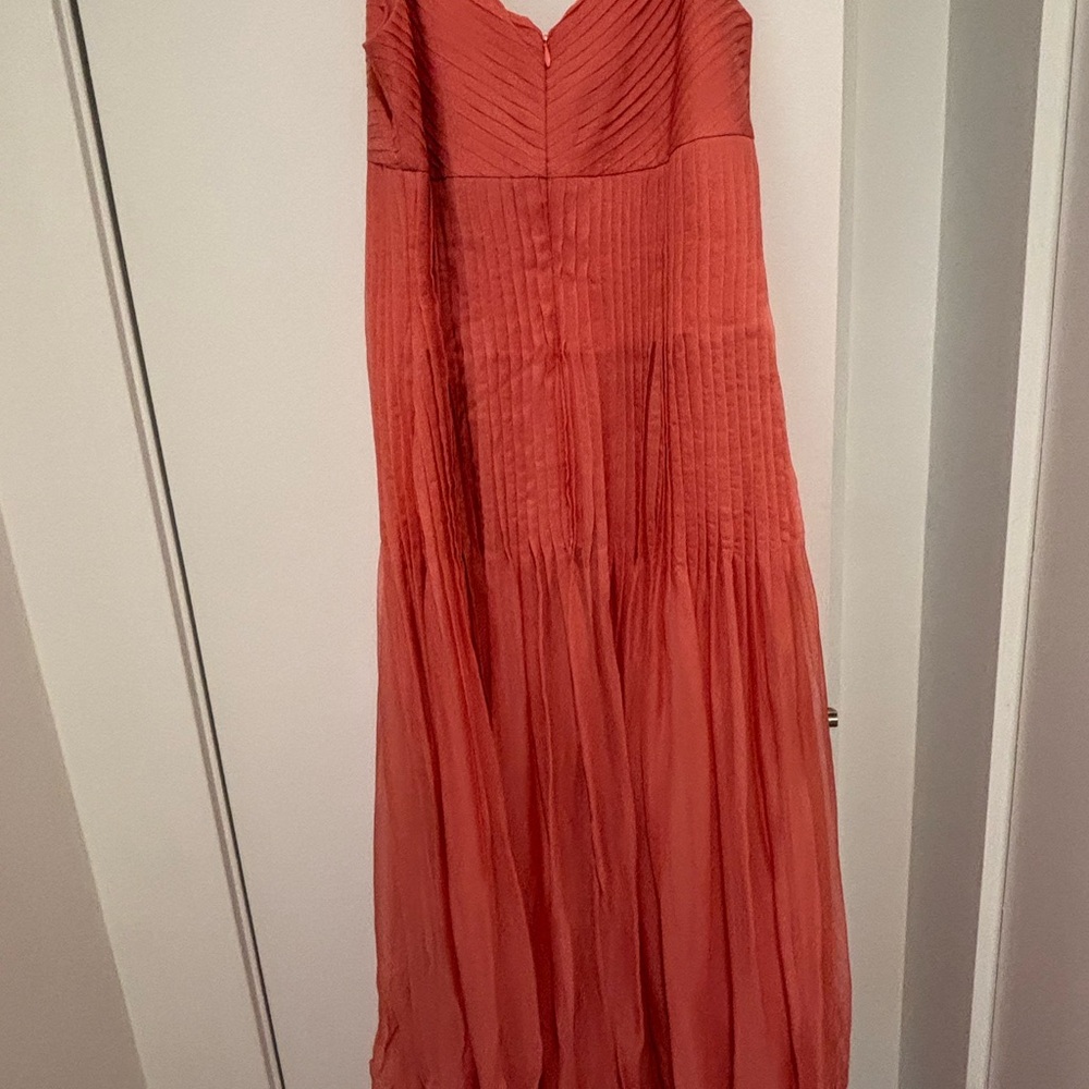 Adrienne Vittadini Rose colored silk tea length cocktail dresss
